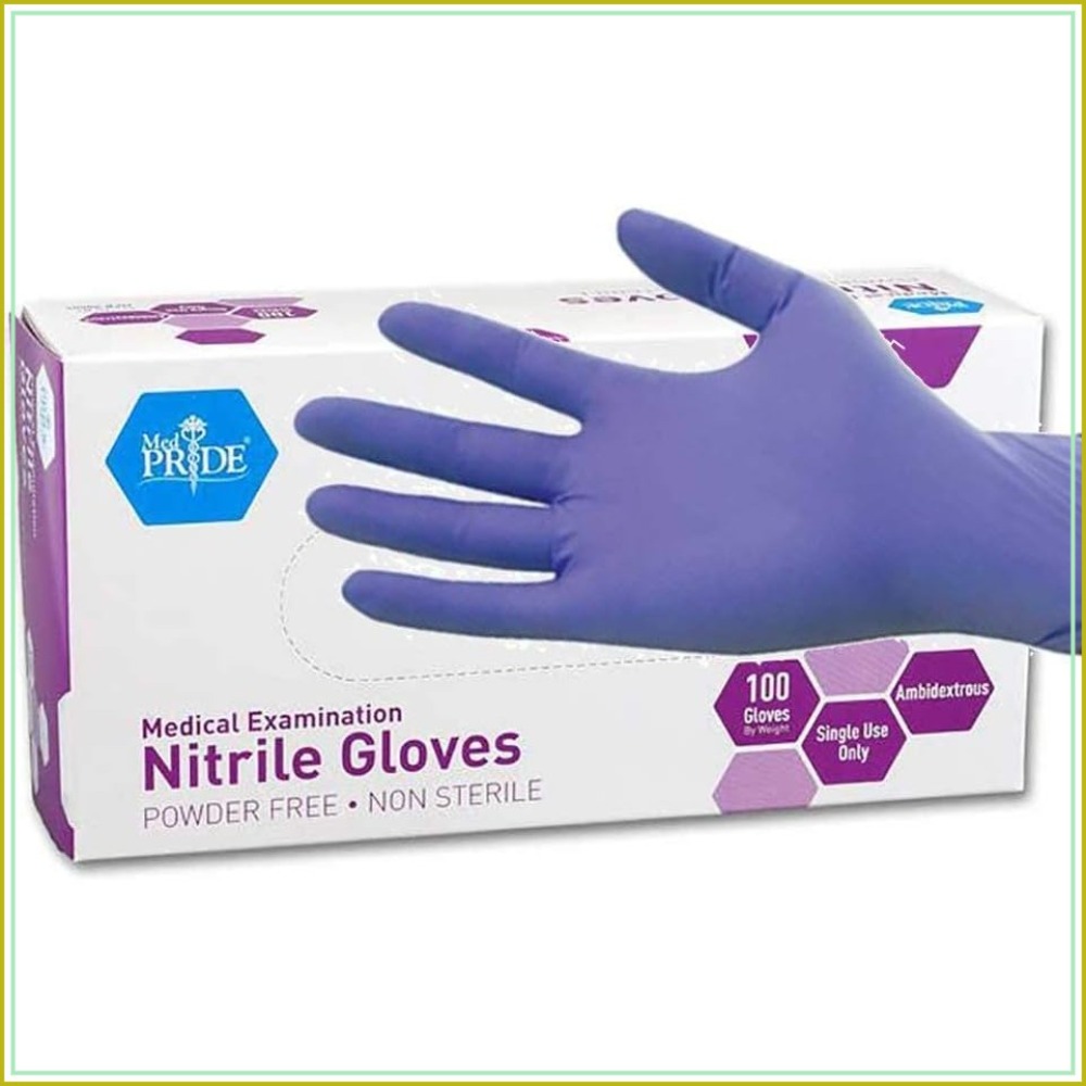 Exam Glove Nitrile - Nitrile Exam Gloves, Large, Powder-Free, 100