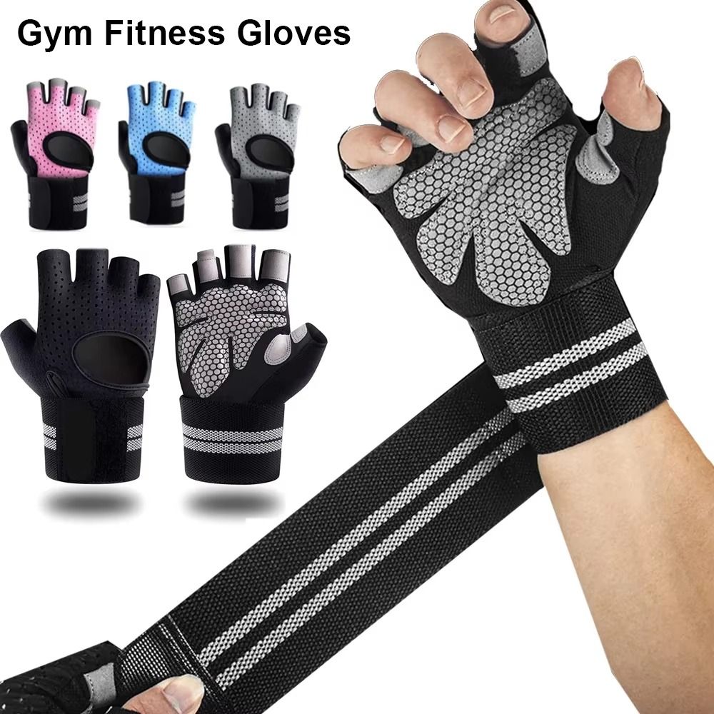 Workout Glove Gym - 1Pair with Wrist Wrap Support Gym