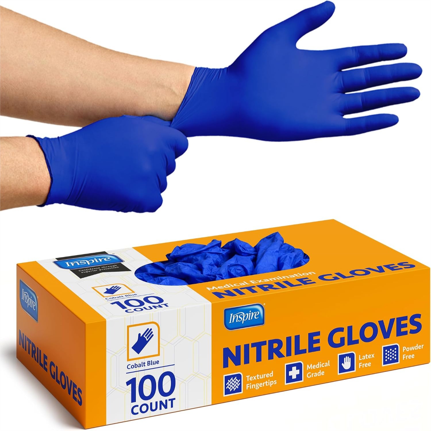 Exam Glove Nitrile - Cobalt Blue Nitrile Disposable Gloves for