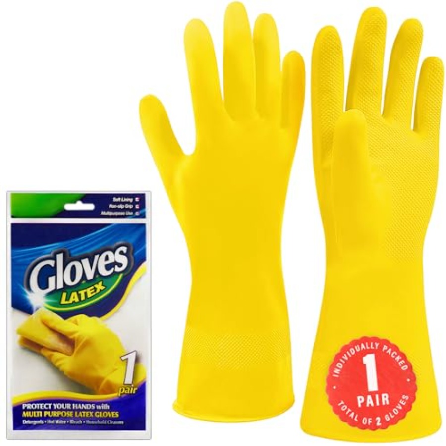 Dish Glove Rubber - SteadMax 1 Pair Cleaning Gloves, Reusable