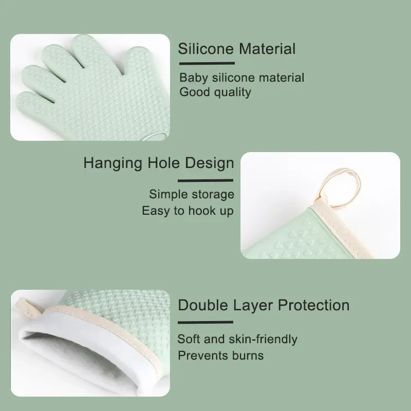 Barbecue Oven Gloves Anti-slip - Oven Mitt Silicone avis et prix