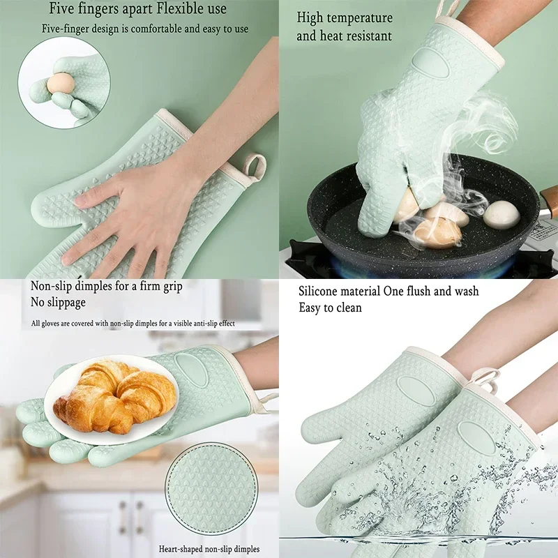 Barbecue Oven Gloves Anti-slip - Oven Mitt Silicone avis et prix