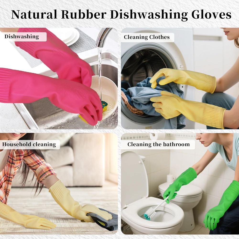 15-Inch Reusable Rubber Gloves - Rubber Glove Cleaning avis et prix