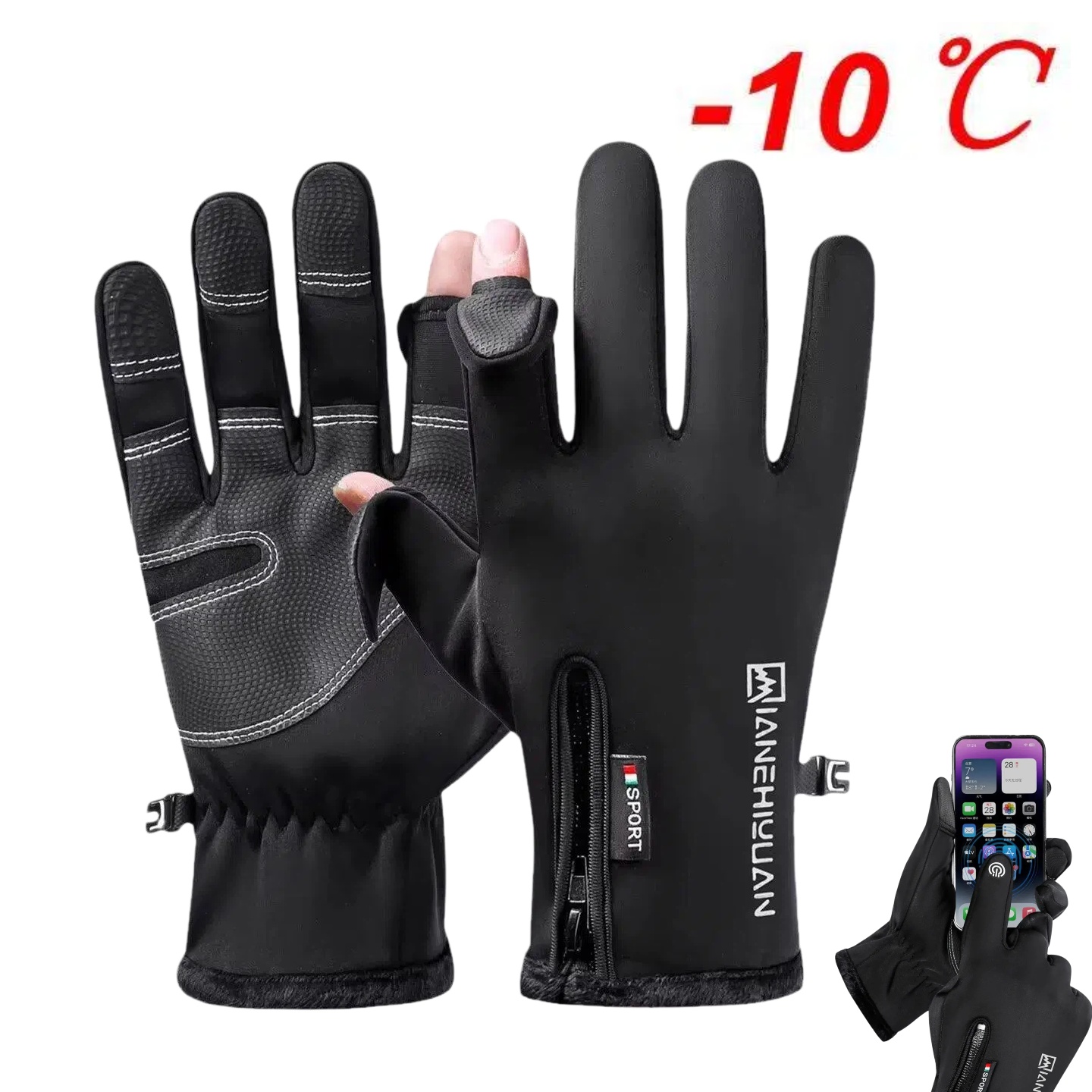 Cycling Gloves Men Touch Scree - Ski Glove Waterproof avis et prix