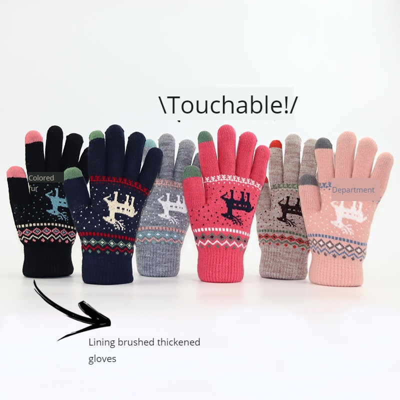 Autumn and Winter Thickened To - Wool Glove Lined avis et prix