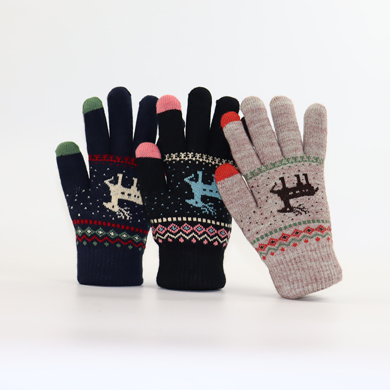Autumn and Winter Thickened To - Wool Glove Lined avis et prix