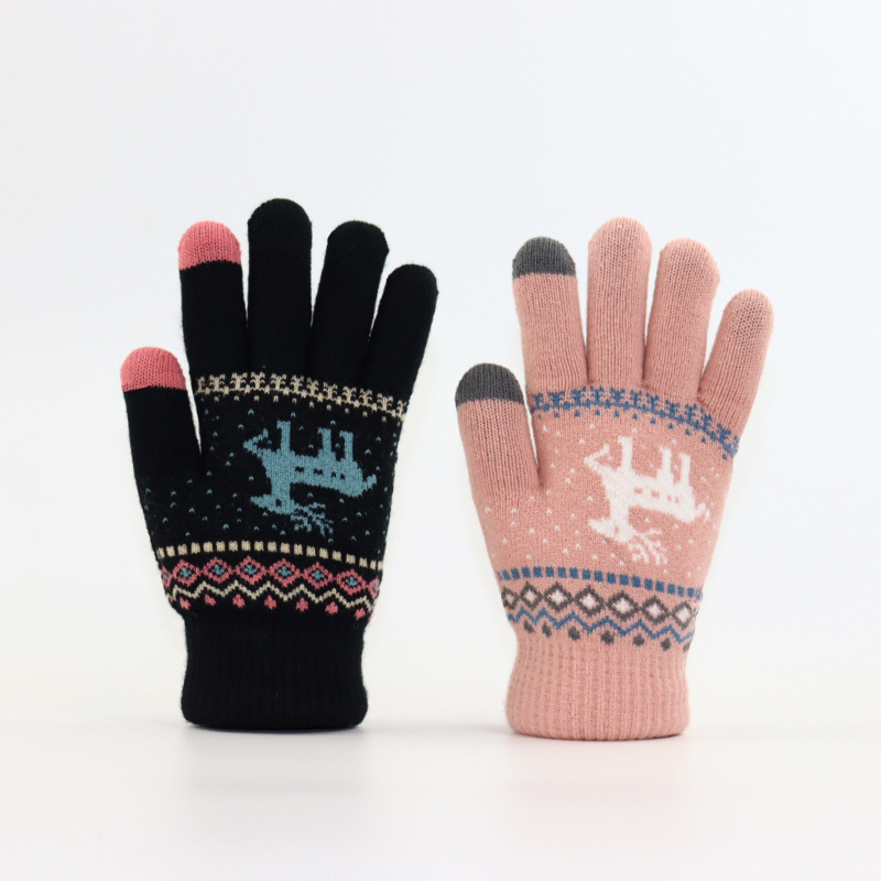 Autumn and Winter Thickened To - Wool Glove Lined avis et prix