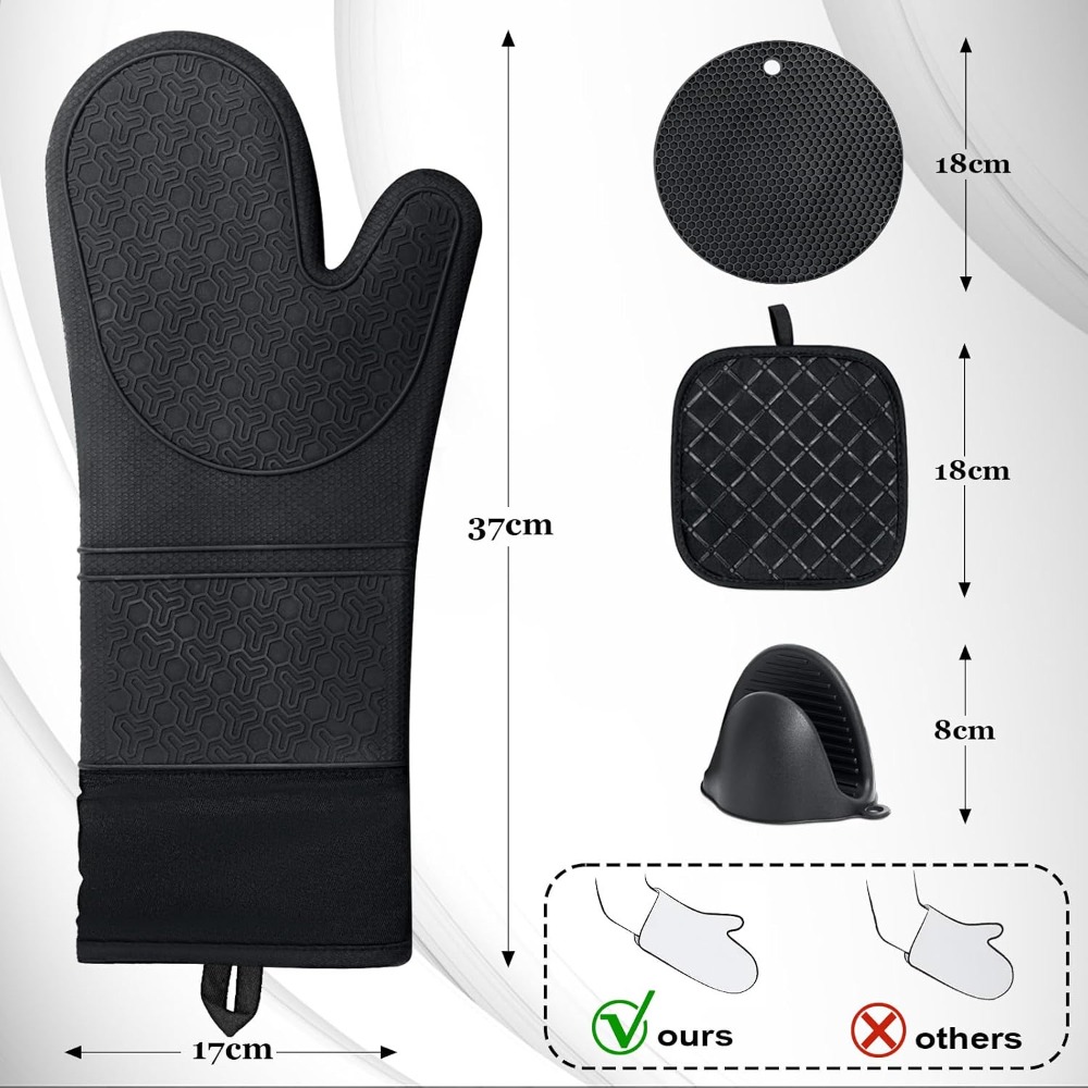 8-Piece Oven Mitts & Pot Holde - Oven Mitt Silicone avis et prix