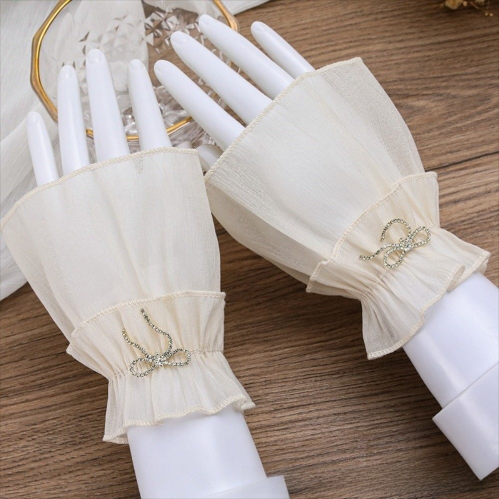 Ruched Pleated Detachable Cuff - Fingerless Glove Knit avis et prix
