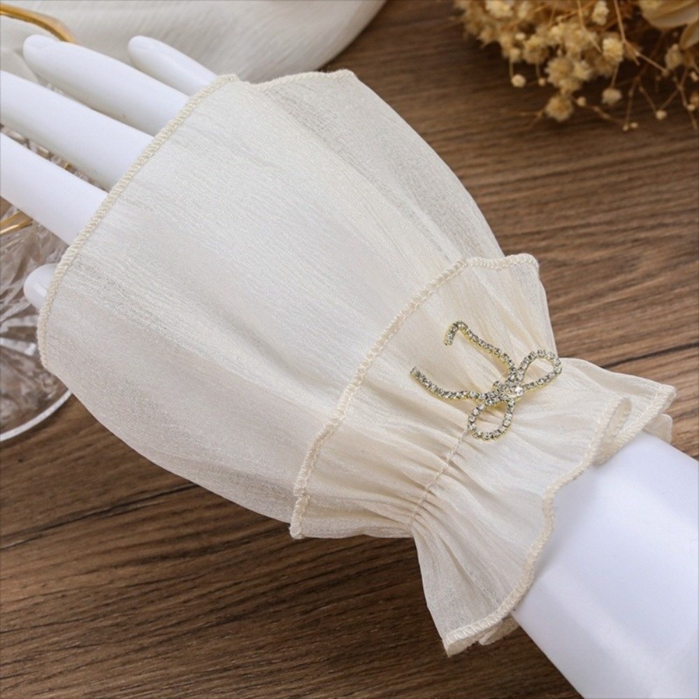 Ruched Pleated Detachable Cuff - Fingerless Glove Knit avis et prix