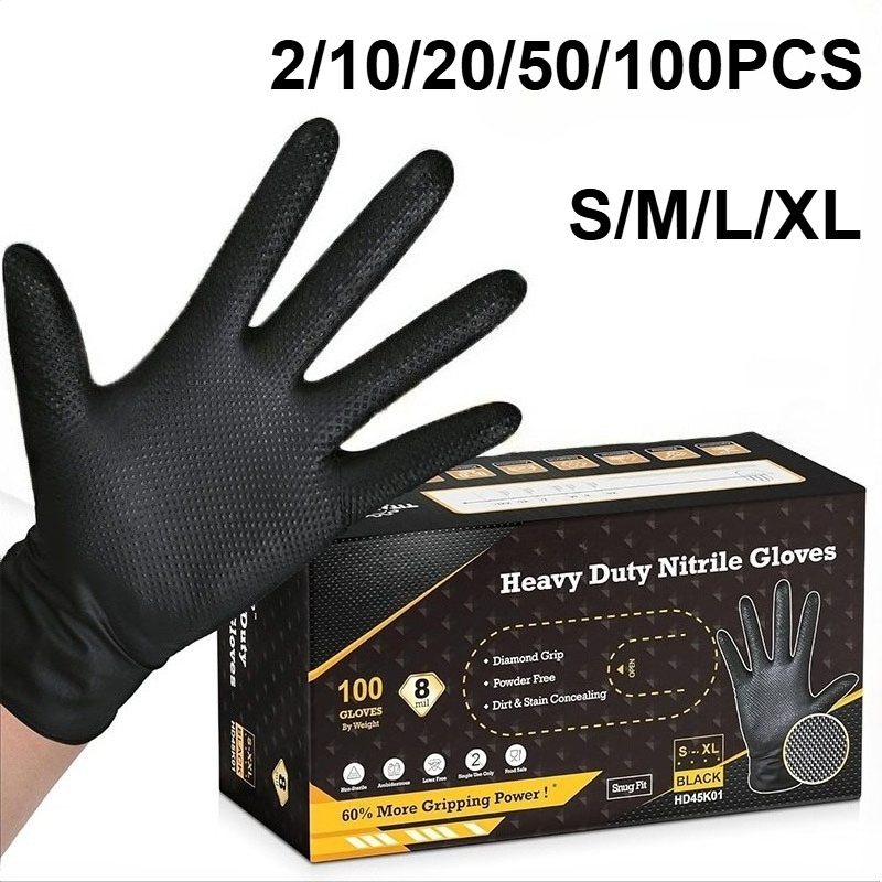 2-100PCS 8mil Heavy Duty Indus - Nitrile Mechanic Glove avis et prix