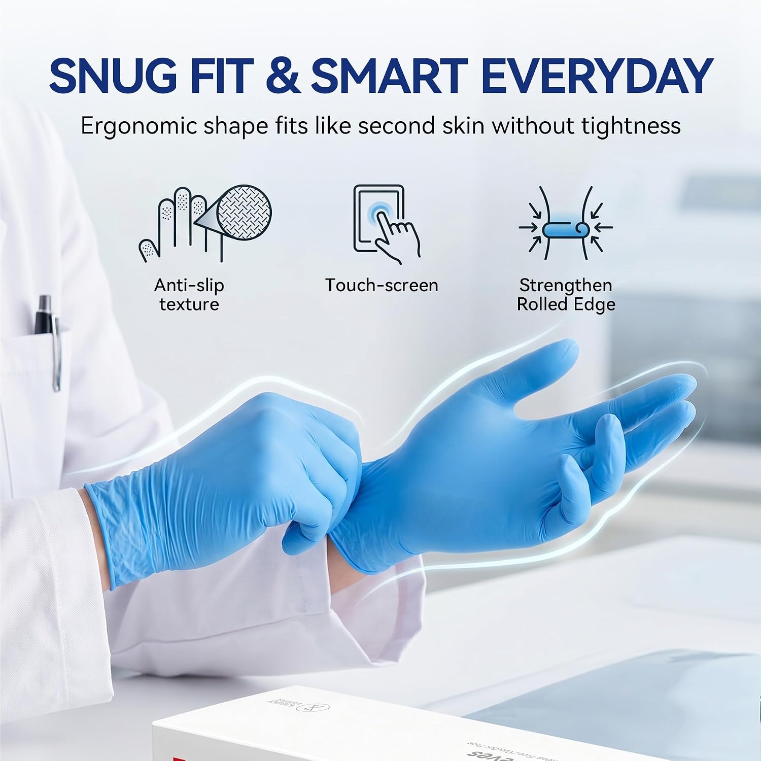 Blue Nitrile Exam Gloves, 5 mi - Exam Glove Nitrile avis et prix