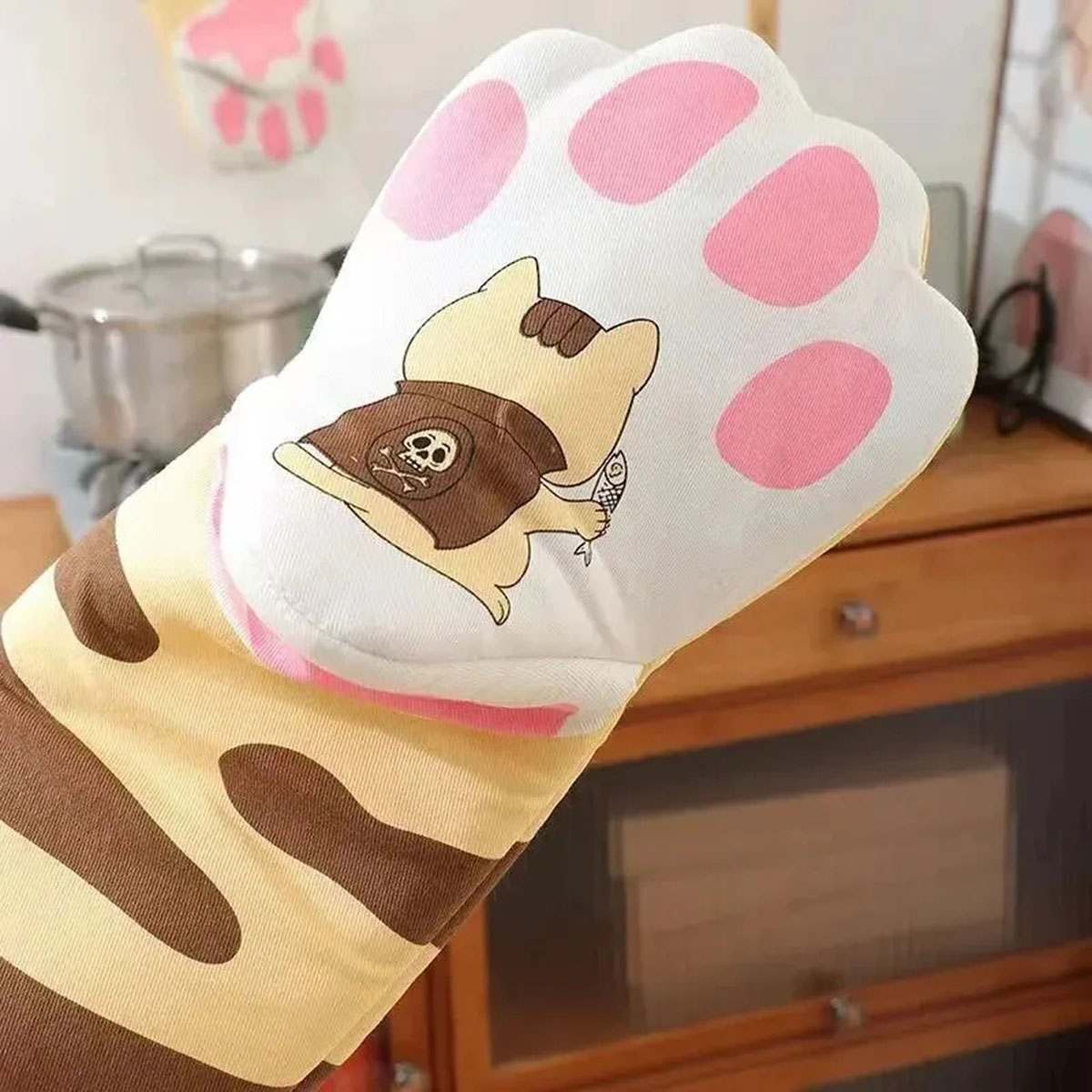 Microwave Long Cotton Gloves C - Oven Mitt Silicone avis et prix