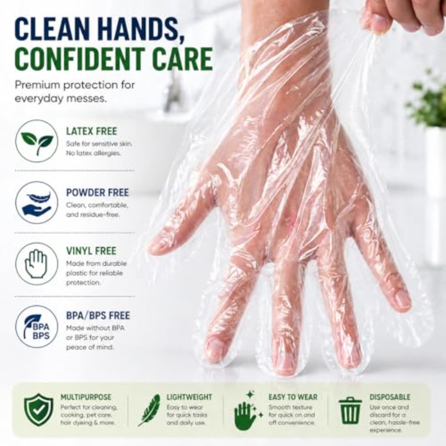 Disposable Food Prep Plastic G - Rubber Glove Cleaning avis et prix