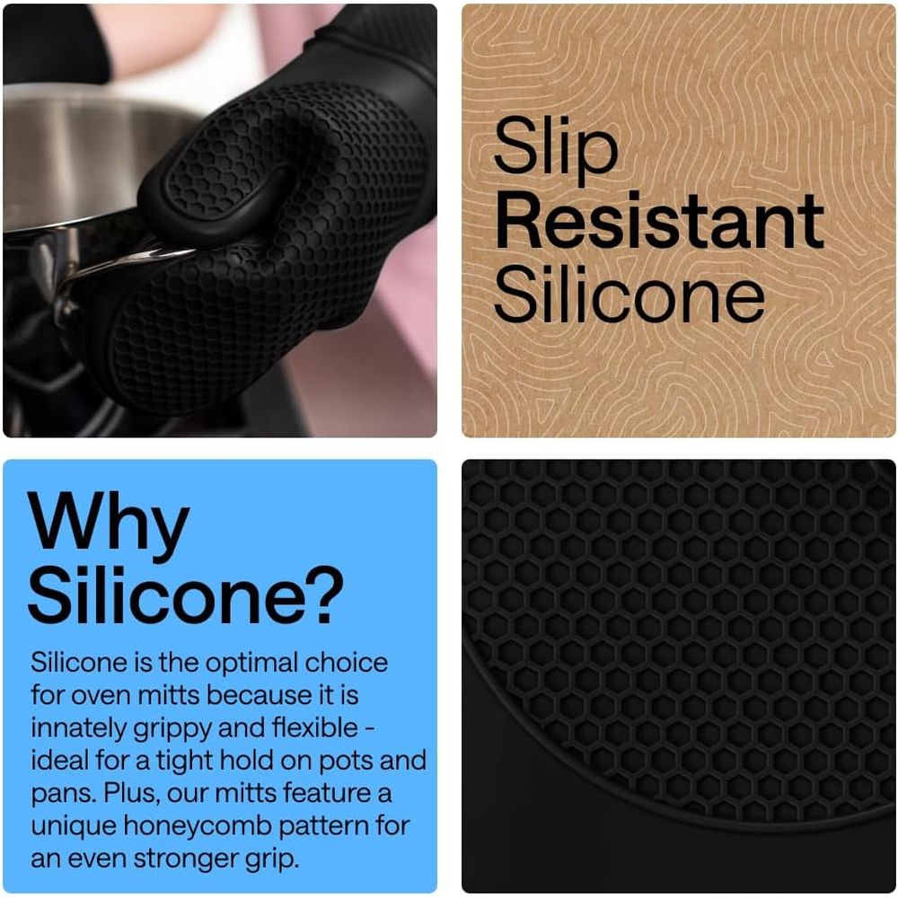 Heat Resistant Silicone Oven M - Oven Mitt Silicone avis et prix