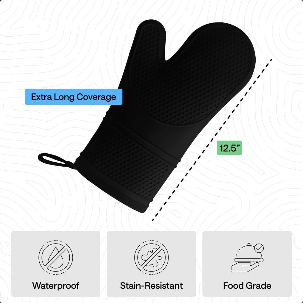 Heat Resistant Silicone Oven M - Oven Mitt Silicone avis et prix