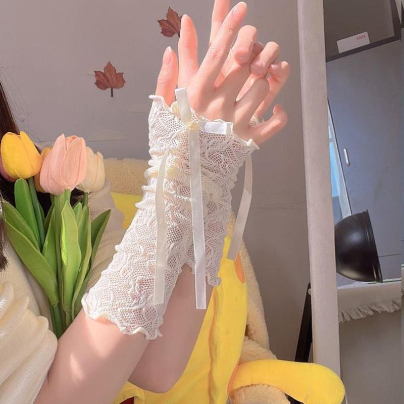 Women Gothic Mesh Fingerless G - Fingerless Glove Knit avis et prix