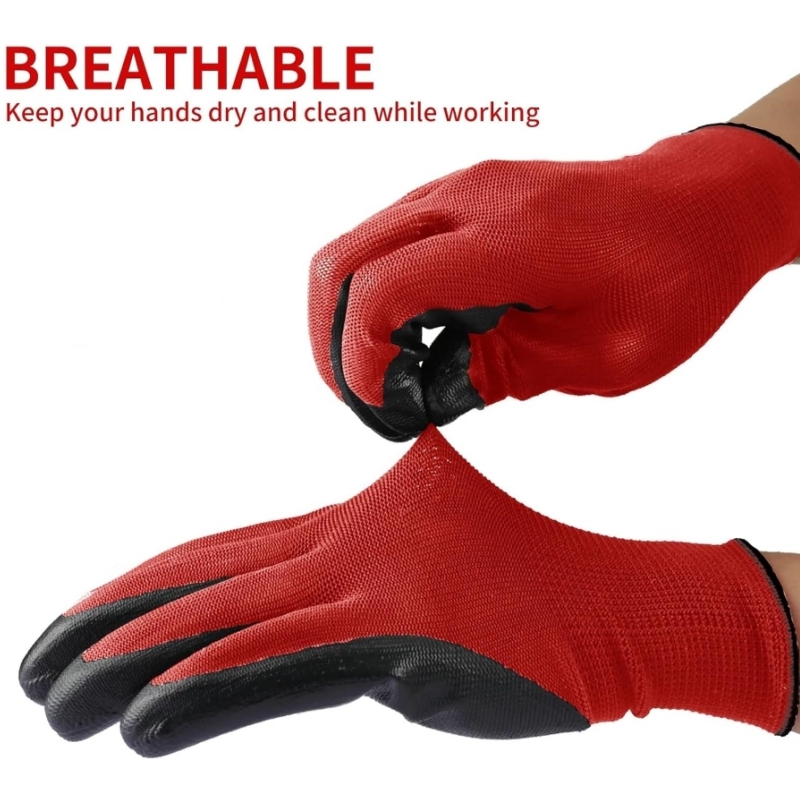 4/20PCS Nitrile Coated Safety  - Nitrile Mechanic Glove avis et prix