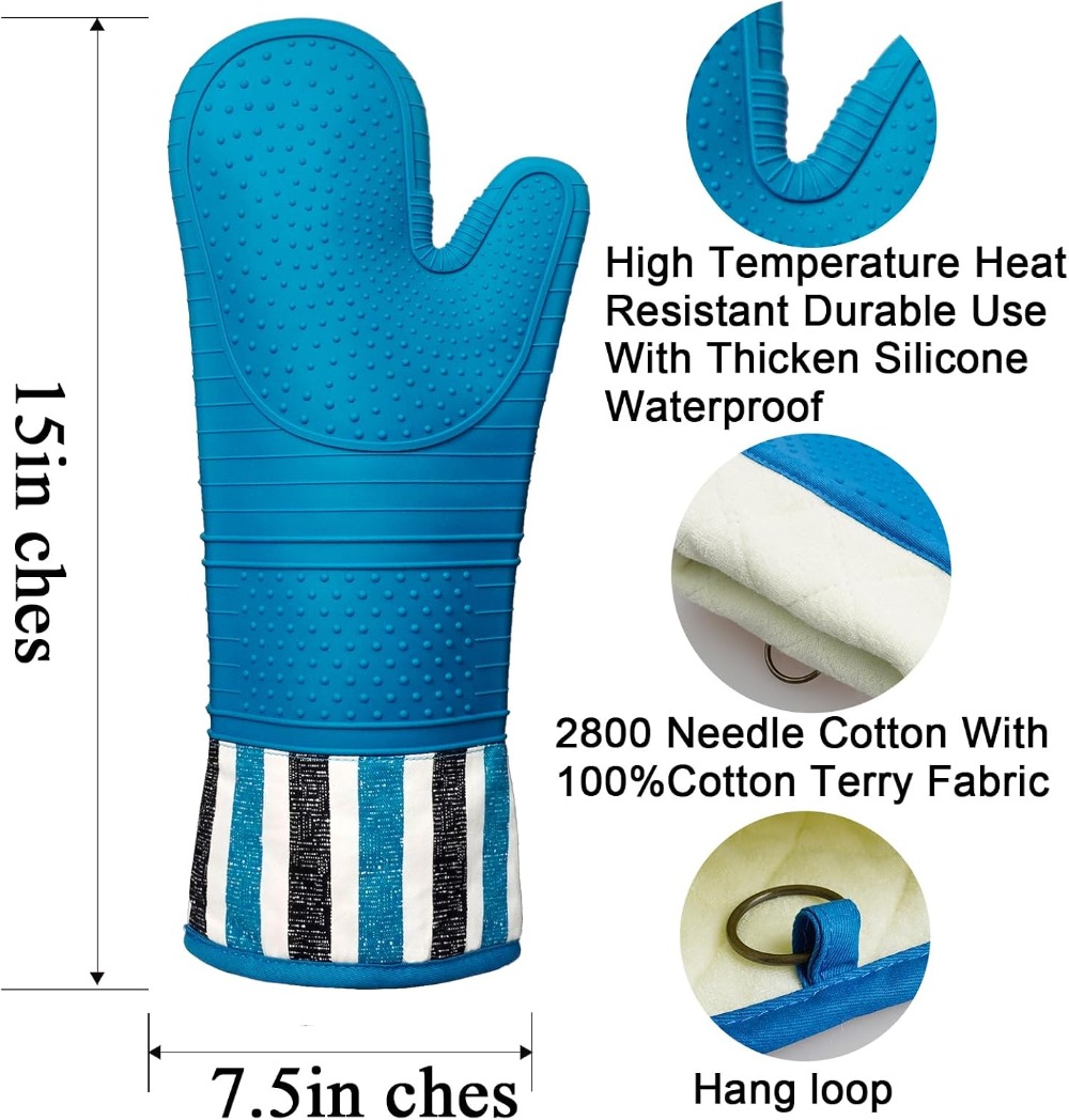 550°F Heat Resistant Oven Mitt - Oven Mitt Silicone avis et prix