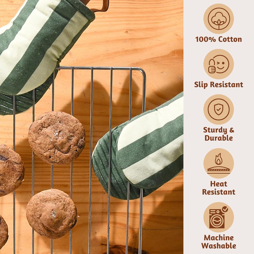 Oven Mitts Set of 2 - 100% Cot - Oven Mitt Silicone avis et prix