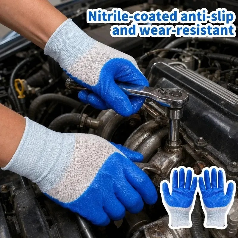 Blue Latex Rubber Nitrile Work - Nitrile Mechanic Glove avis et prix