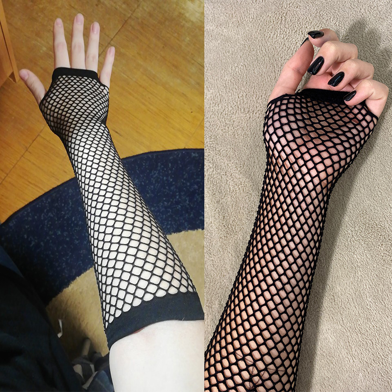 Women Fashion Neon Fishnet Fin - Fingerless Glove Knit avis et prix