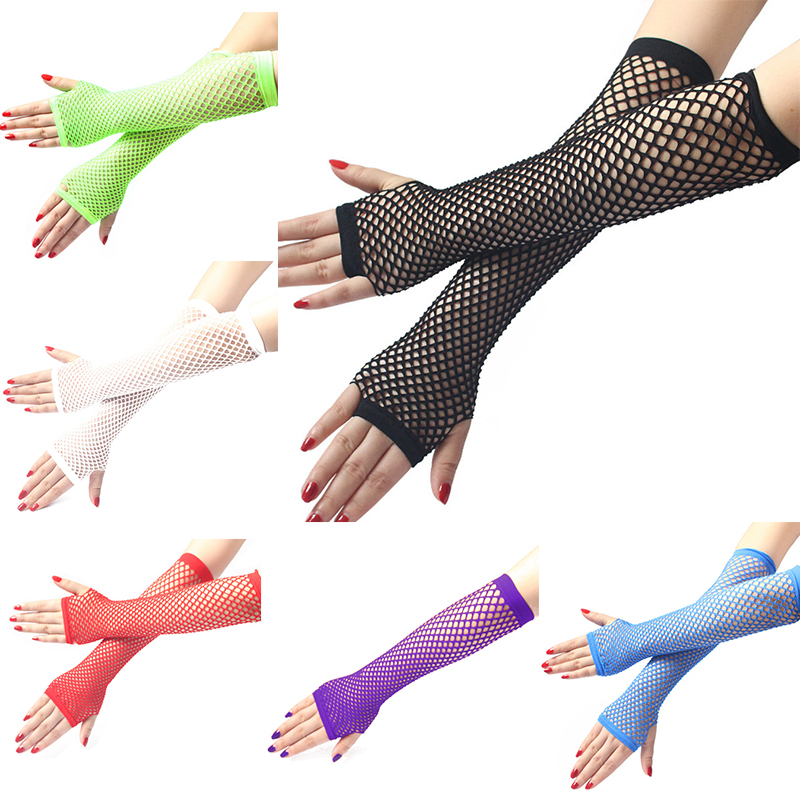 Women Fashion Neon Fishnet Fin - Fingerless Glove Knit avis et prix