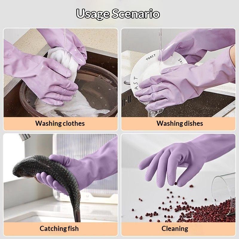 1Pair Latex Household Cleaning - Dish Glove Rubber avis et prix