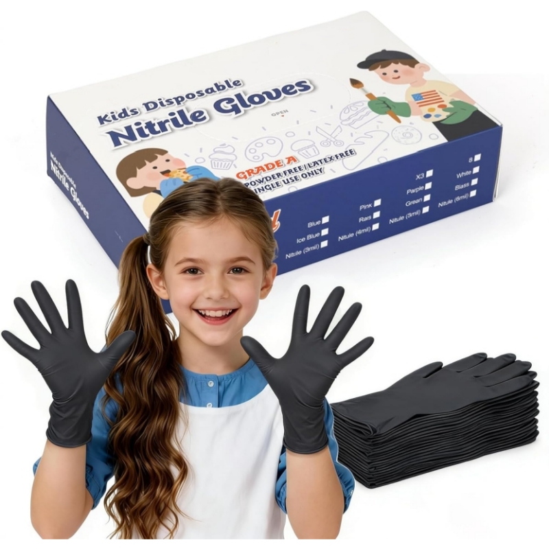 Kids Black Nitrile Disposable  - Nitrile Mechanic Glove avis et prix