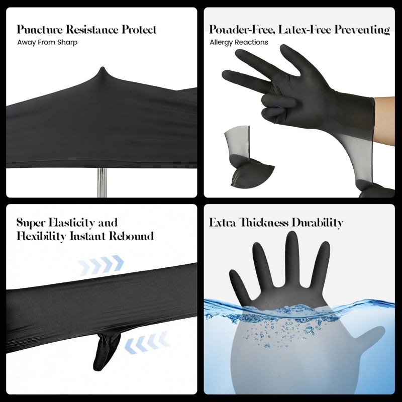 Kids Black Nitrile Disposable  - Nitrile Mechanic Glove avis et prix
