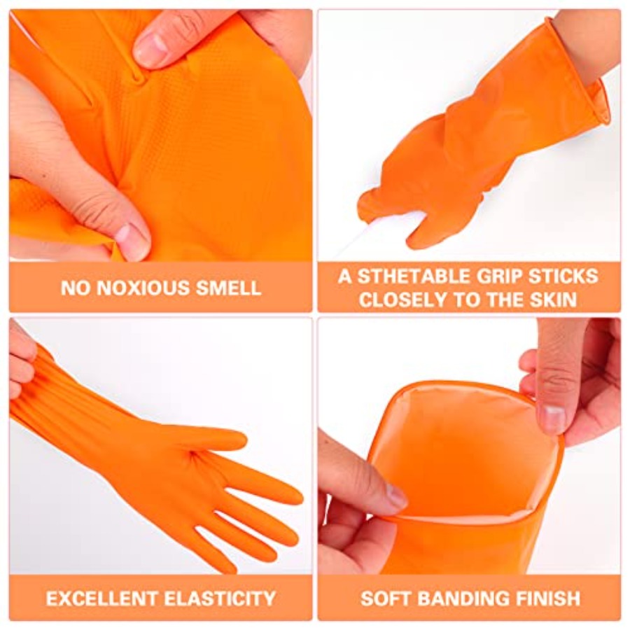 1 Pairs Rubber Gloves Dishwash - Dish Glove Rubber avis et prix
