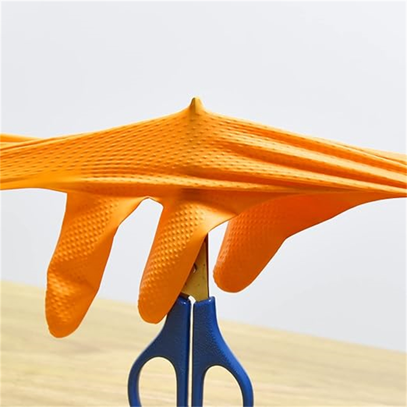Heavy Duty Orange Nitrile Glov - Nitrile Mechanic Glove avis et prix