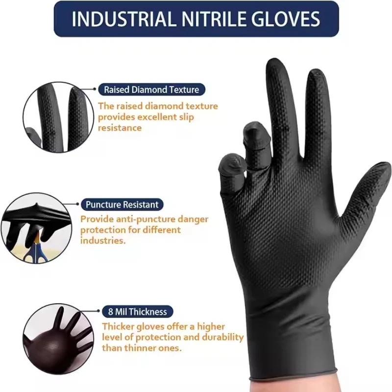 Heavy Duty Nitrile Safety Work - Nitrile Mechanic Glove avis et prix