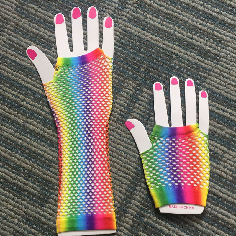 1 Pair Women Long Fishnet Net  - Fingerless Glove Knit avis et prix