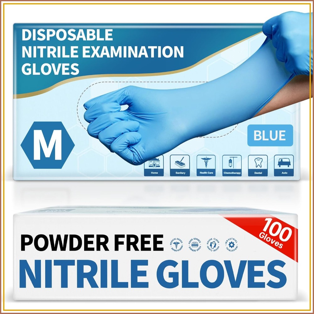 4 Mil Blue Nitrile Disposable  - Exam Glove Nitrile avis et prix