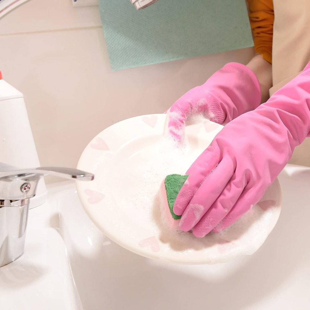 4-Pack Rubber Dishwashing Glov - Rubber Glove Cleaning avis et prix