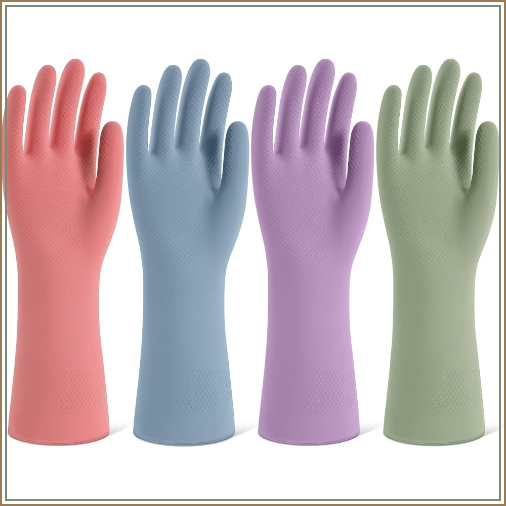 4 Pairs Rubber Cleaning Gloves - Rubber Glove Cleaning avis et prix