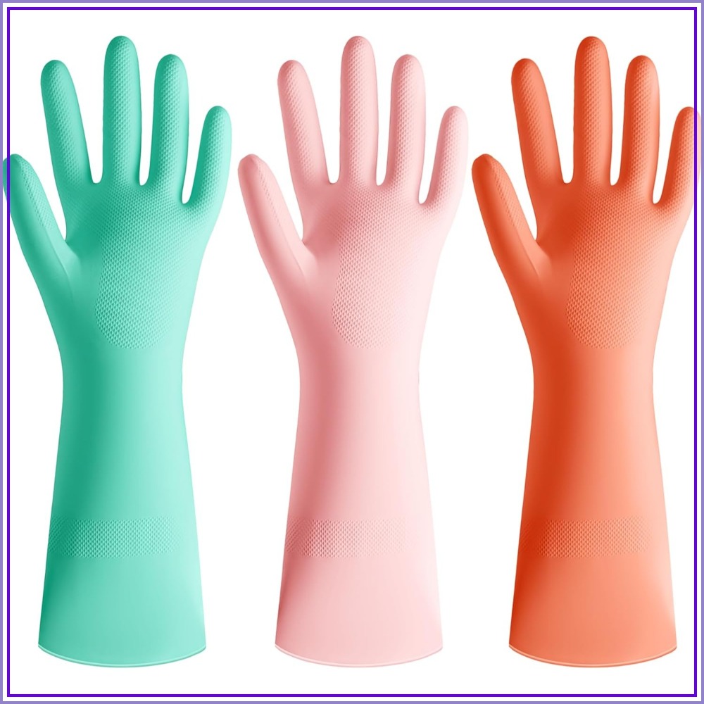 3 Pairs Colorful Rubber Dishwa - Rubber Glove Cleaning avis et prix