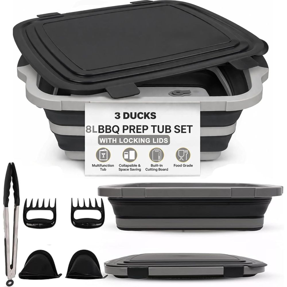 Portable 8L BBQ Prep Tub with  - Heat Resistant Glove avis et prix