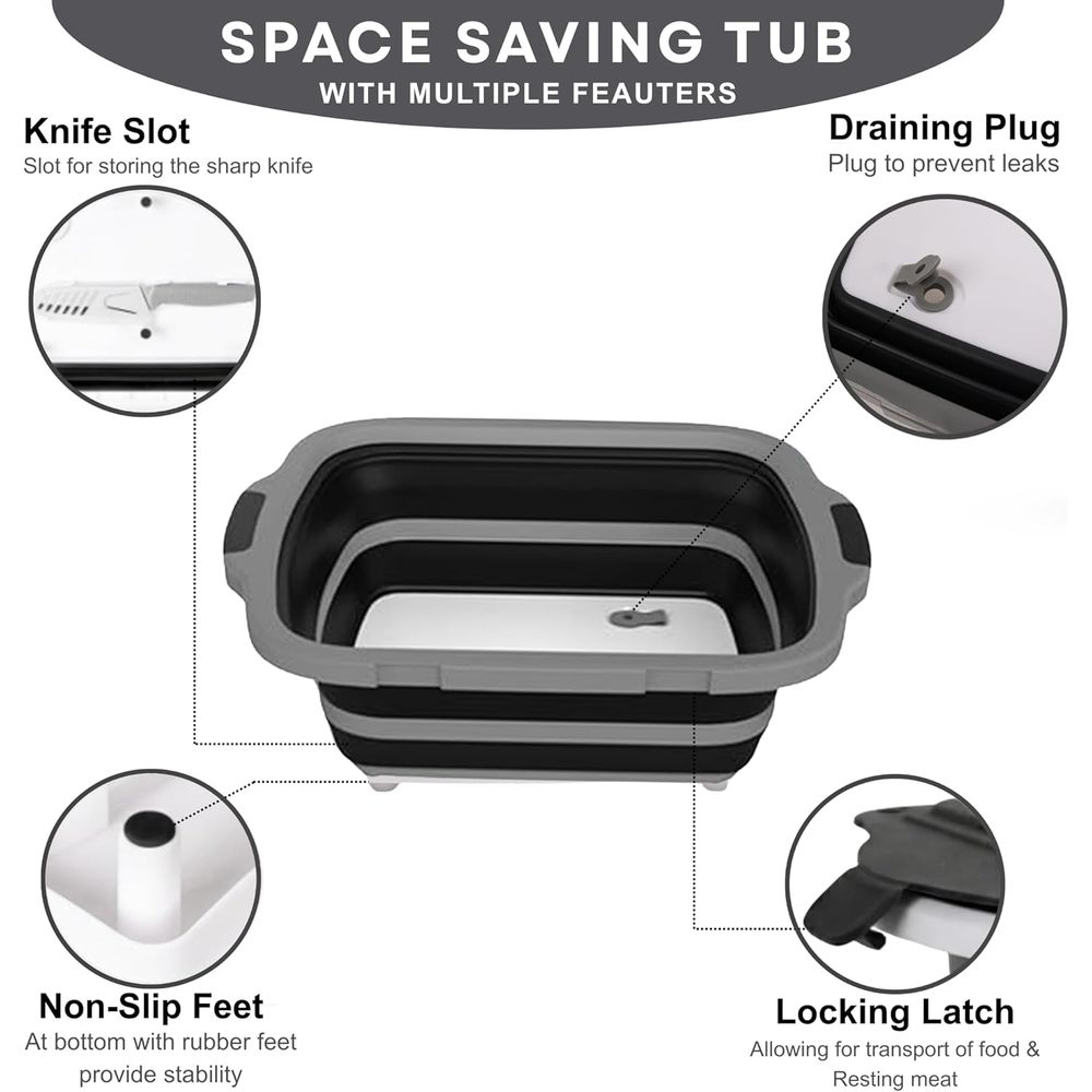 Portable 8L BBQ Prep Tub with  - Heat Resistant Glove avis et prix